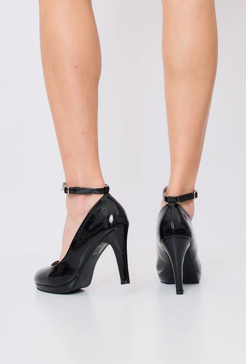 Escarpins noir à talon avec bride - RIVE GAUCHE