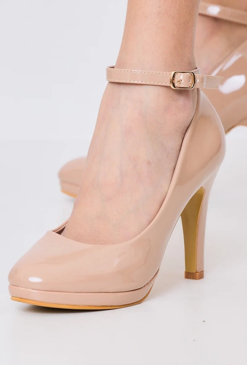 Escarpins nude à talon avec bride - RIVE GAUCHE