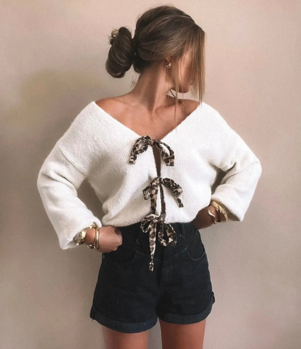 Gilet avec noeuds léopard - RIVE GAUCHE