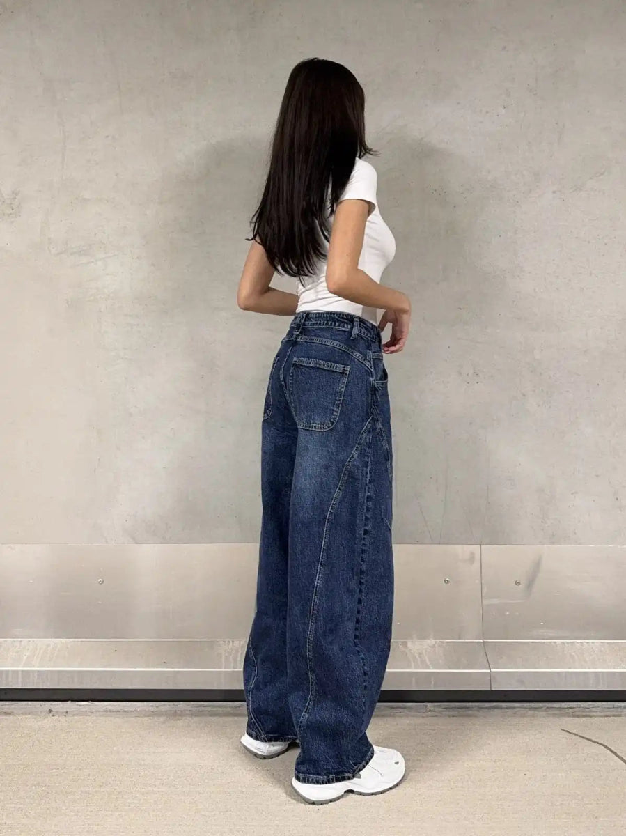 Jean barrel bleu foncé - RIVE GAUCHE