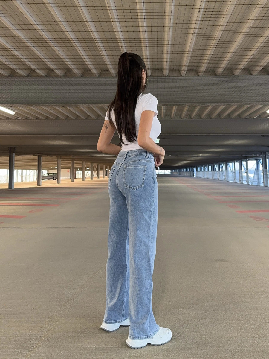 Jean droit à bouton décalé - RIVE GAUCHE