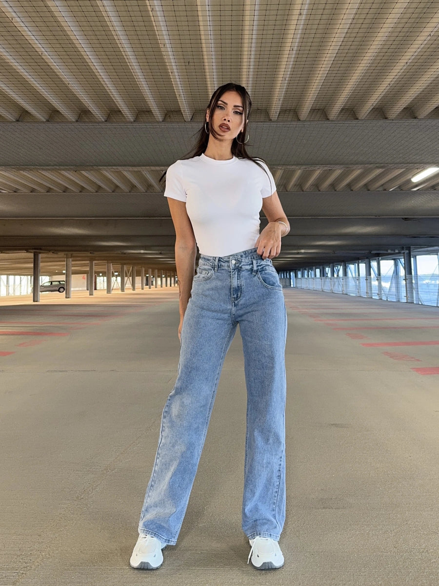 Jean droit à bouton décalé - RIVE GAUCHE