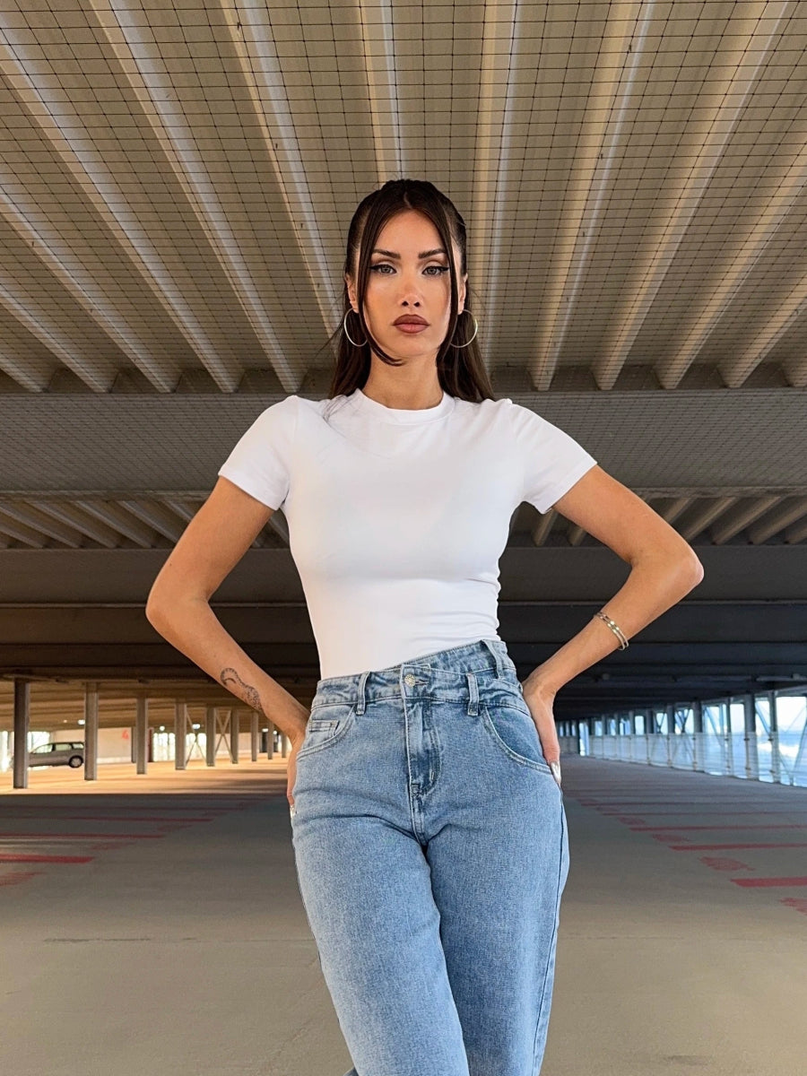 Jean droit à bouton décalé - RIVE GAUCHE