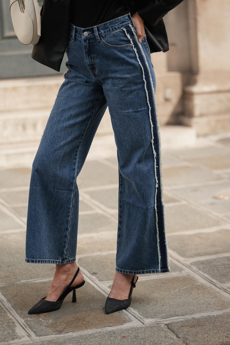 Jean droit Sawyer avec frange sur le côté - RIVE GAUCHE