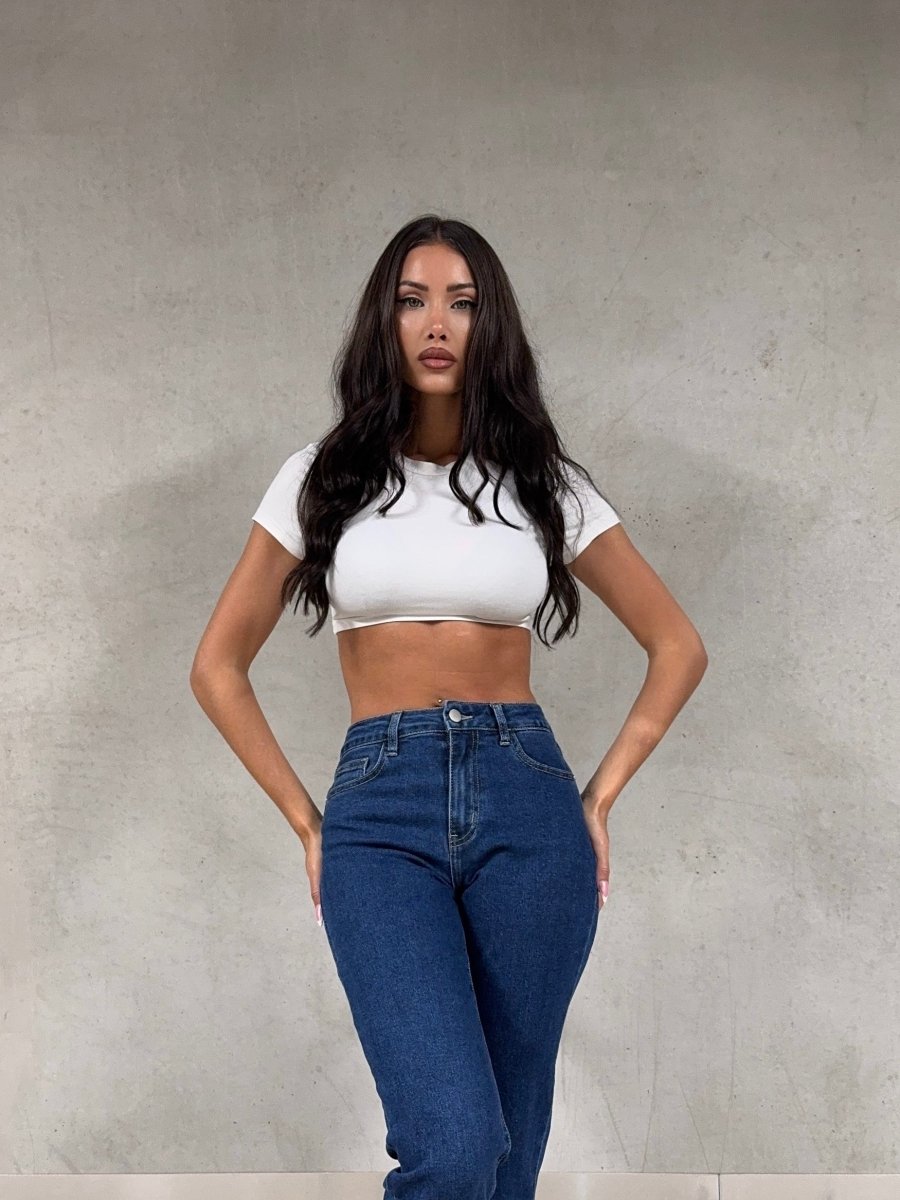 Jean mom taille haute bleu foncé - RIVE GAUCHE