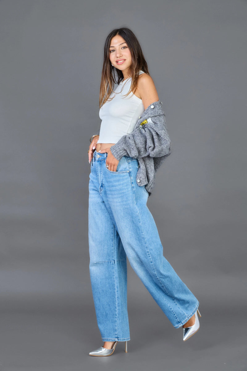 Jeans Barrel bleu clair - RIVE GAUCHE