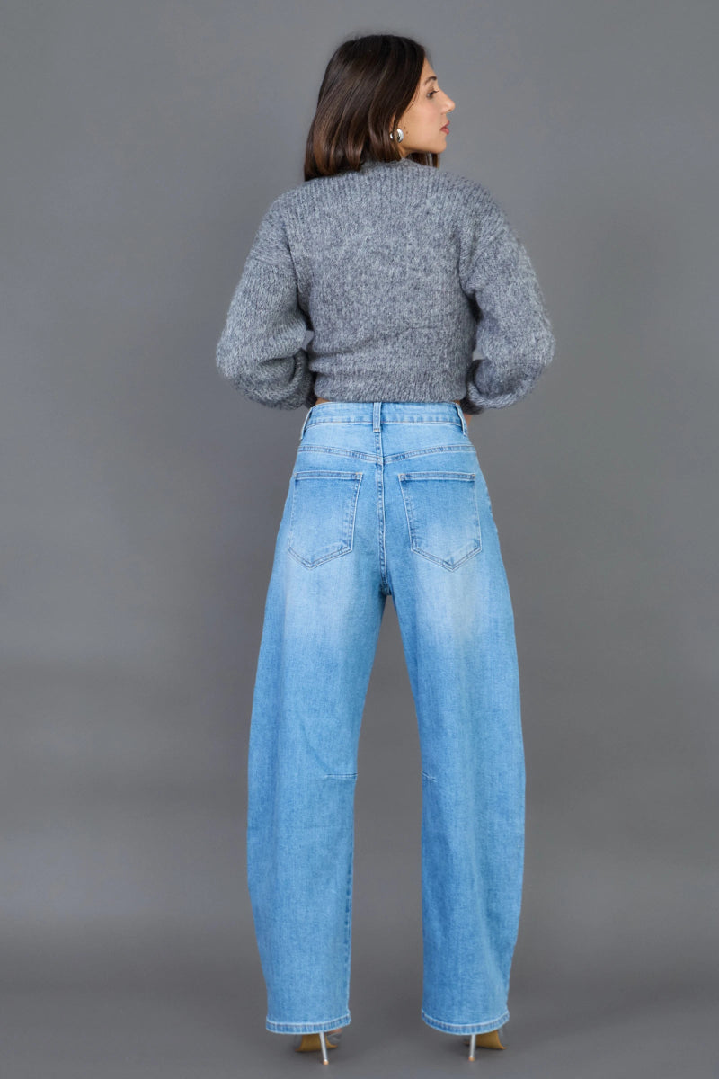 Jeans Barrel bleu clair - RIVE GAUCHE