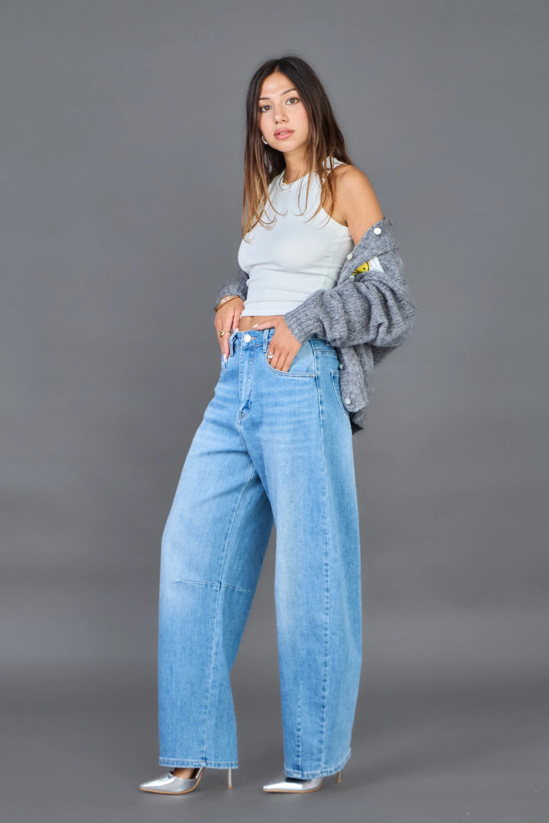 Jeans Barrel bleu clair - RIVE GAUCHE