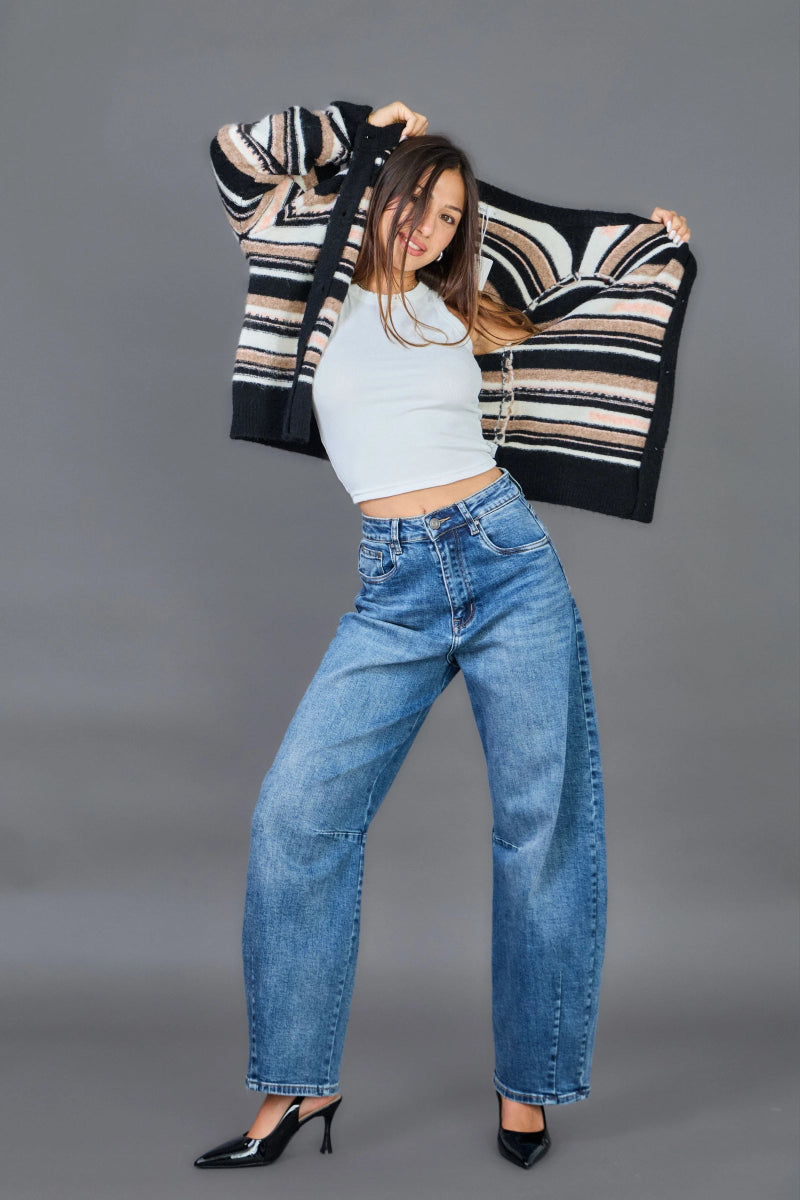 Jeans Barrel bleu denim - RIVE GAUCHE