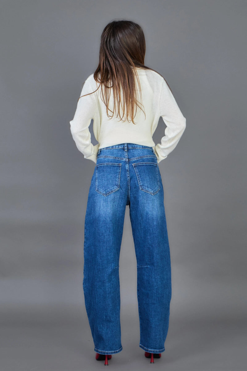 Jeans Barrel bleu foncé - RIVE GAUCHE