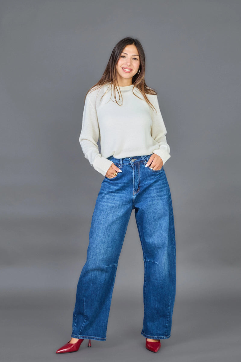 Jeans Barrel bleu foncé - RIVE GAUCHE