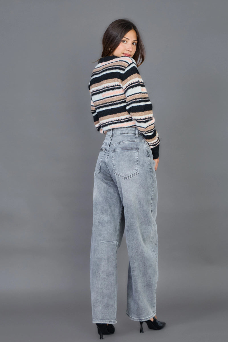 Jeans Barrel bleu gris - RIVE GAUCHE