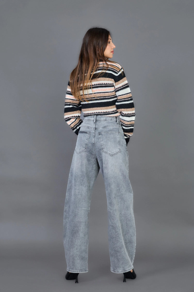 Jeans Barrel bleu gris - RIVE GAUCHE