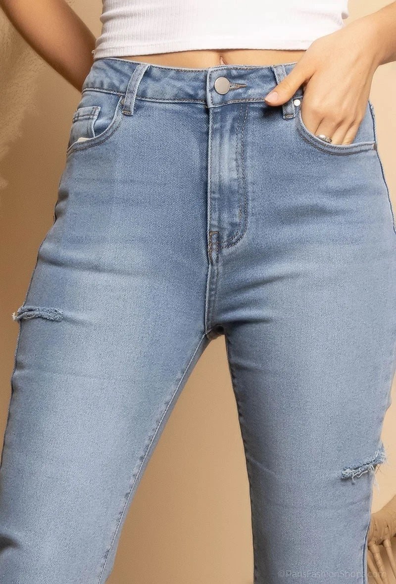 Jeans boyfriend bleu clair - RIVE GAUCHE