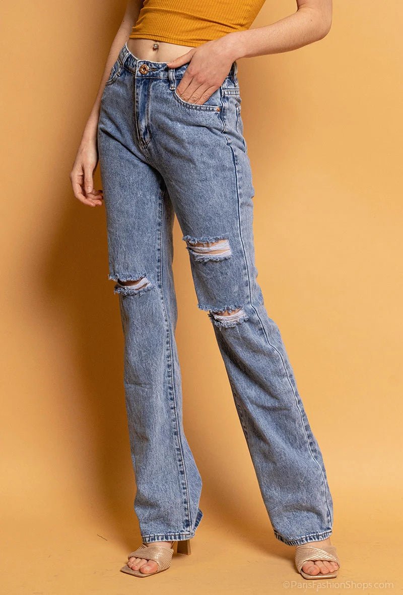 Jeans boyfriend déchiré - RIVE GAUCHE