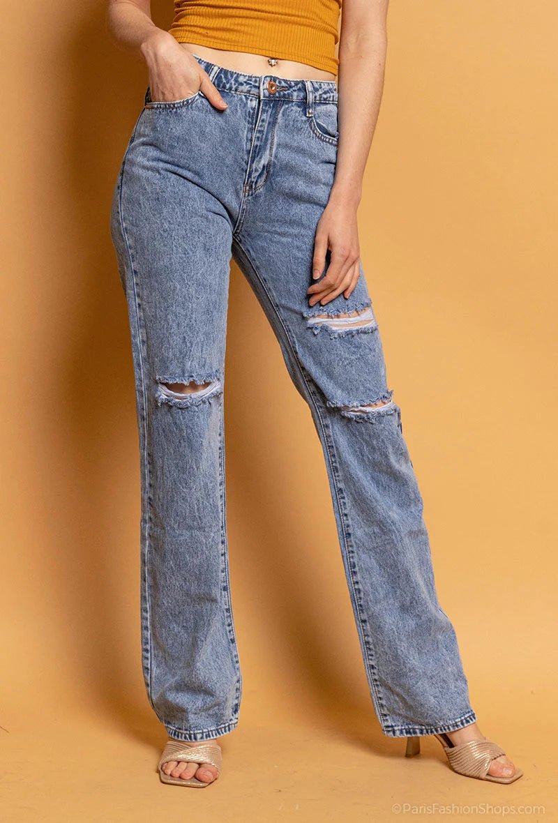 Jeans boyfriend déchiré - RIVE GAUCHE