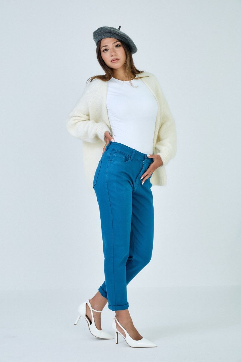 Jeans mom bleu canard - RIVE GAUCHE