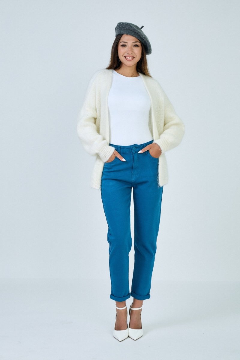 Jeans mom bleu canard - RIVE GAUCHE