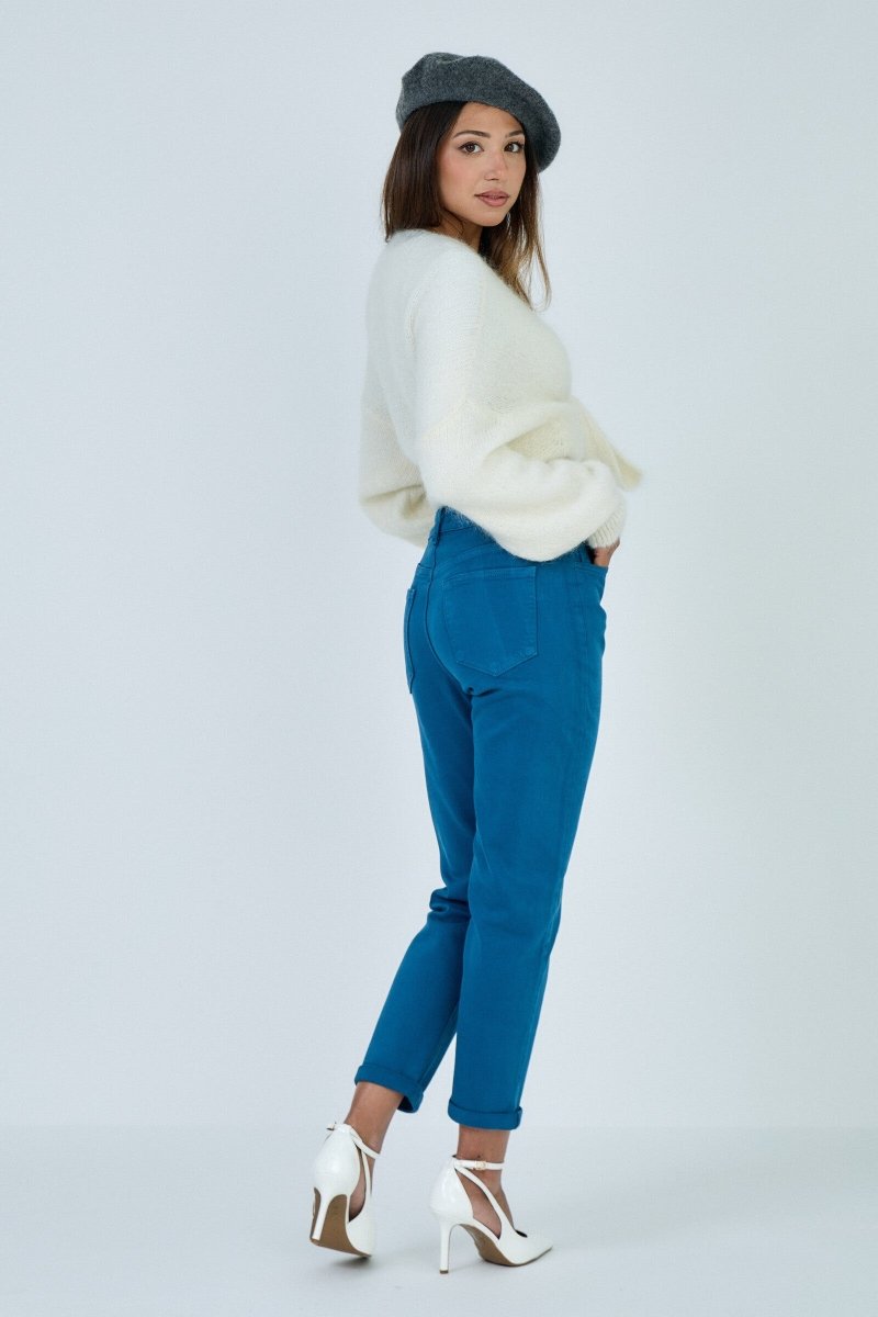 Jeans mom bleu canard - RIVE GAUCHE