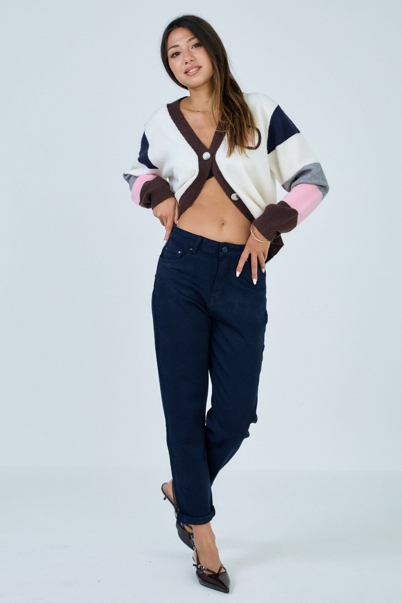 Jeans mom bleu marine - RIVE GAUCHE