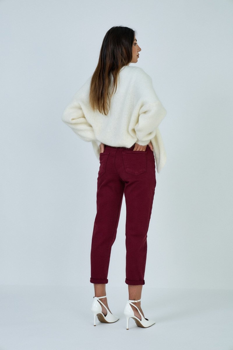Jeans mom bordeaux - RIVE GAUCHE