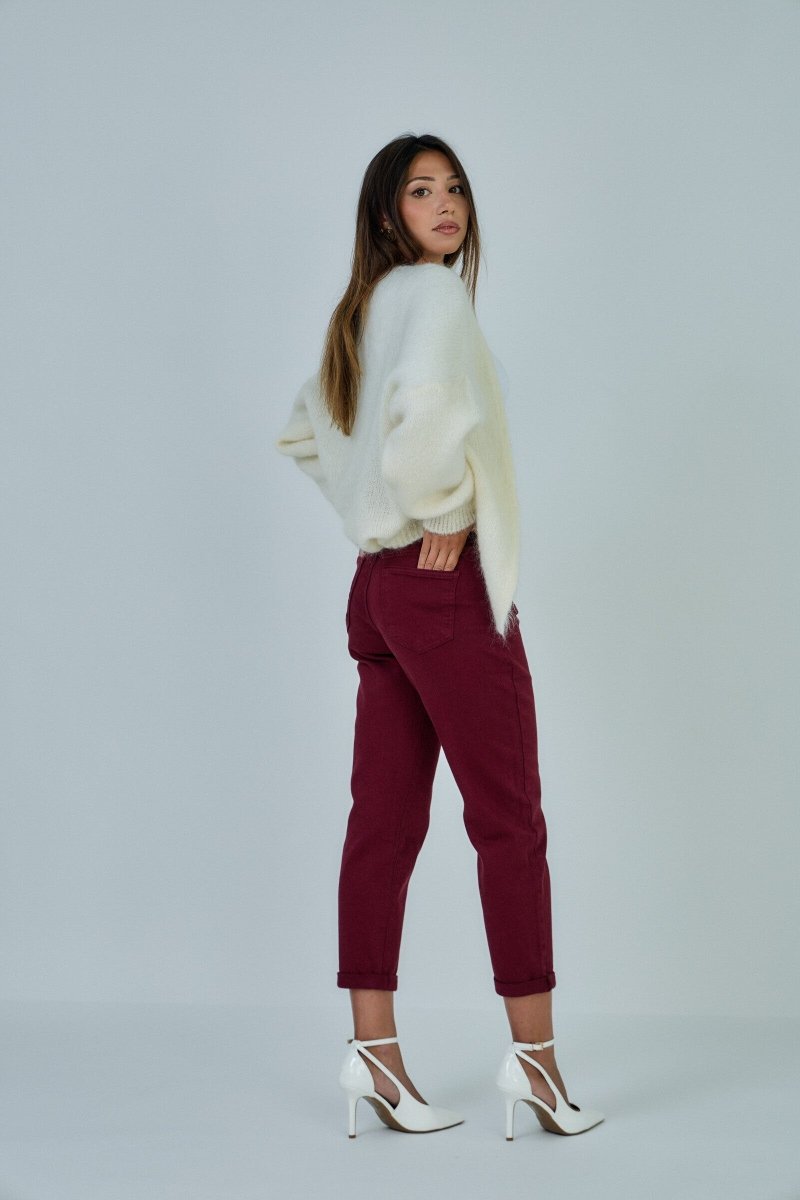 Jeans mom bordeaux - RIVE GAUCHE
