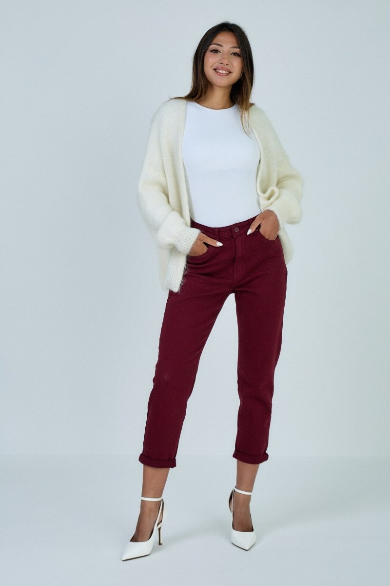 Jeans mom bordeaux - RIVE GAUCHE