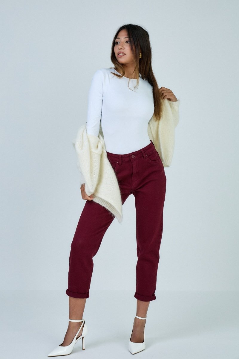 Jeans mom bordeaux - RIVE GAUCHE