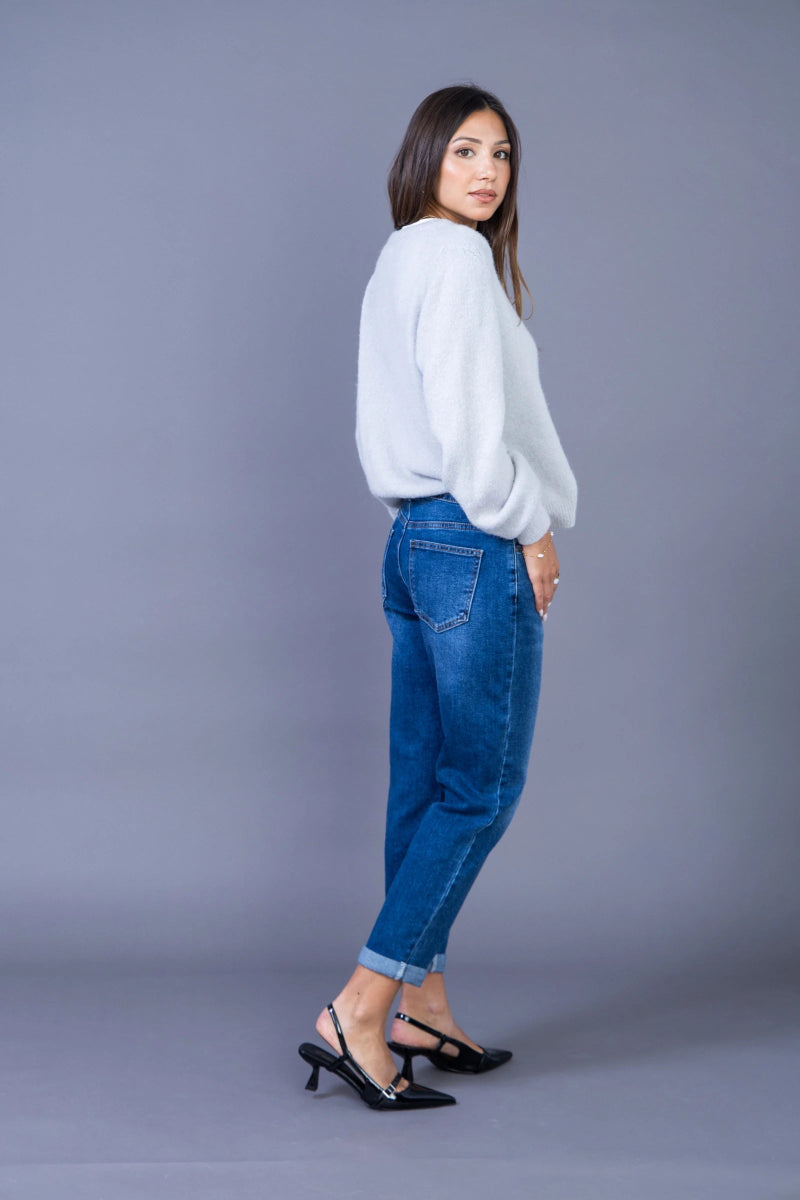 Jeans mom brut avec ourlets à revers - RIVE GAUCHE