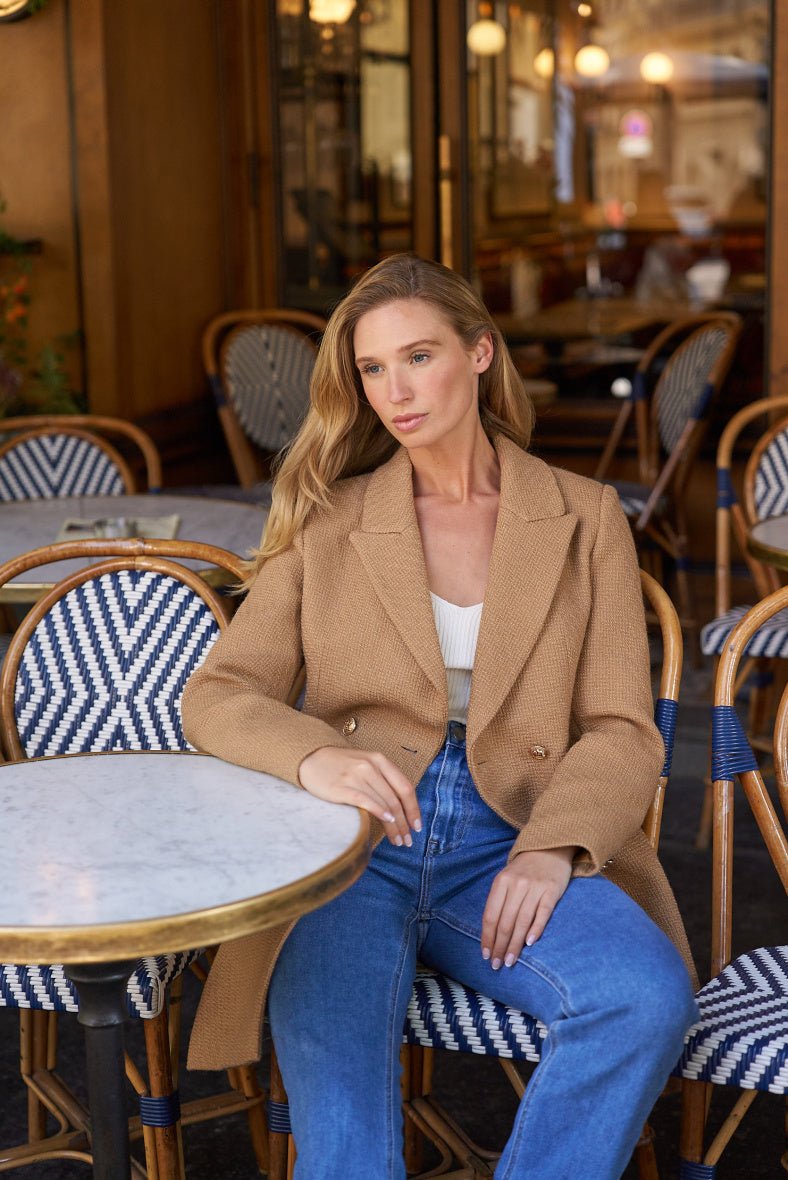 Manteau camel en laine mélangée Elena - RIVE GAUCHE