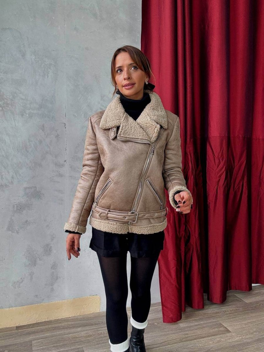 Manteau court bombardier zippé à poches - RIVE GAUCHE