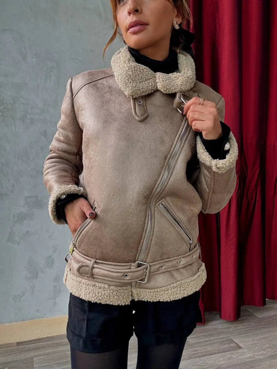 Manteau court bombardier zippé à poches - RIVE GAUCHE