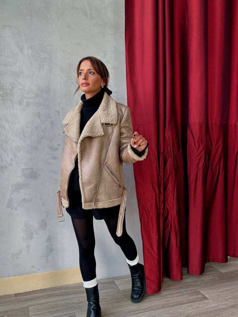 Manteau court bombardier zippé à poches - RIVE GAUCHE