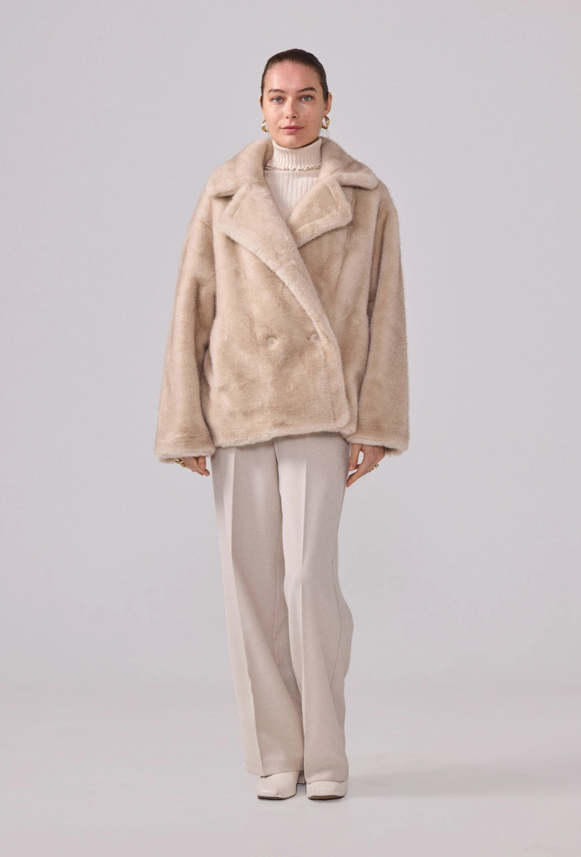 Manteau court en fourrure synthétique - RIVE GAUCHE