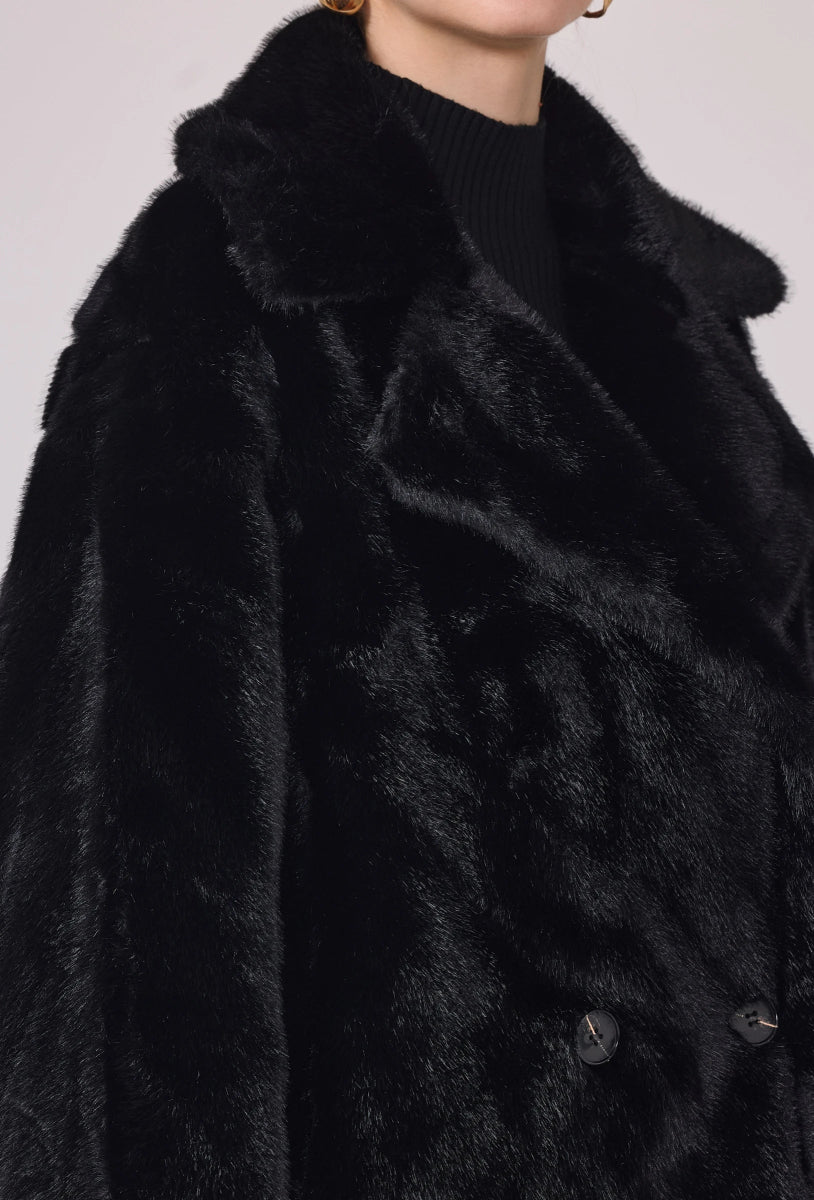 Manteau court en fourrure synthétique - RIVE GAUCHE