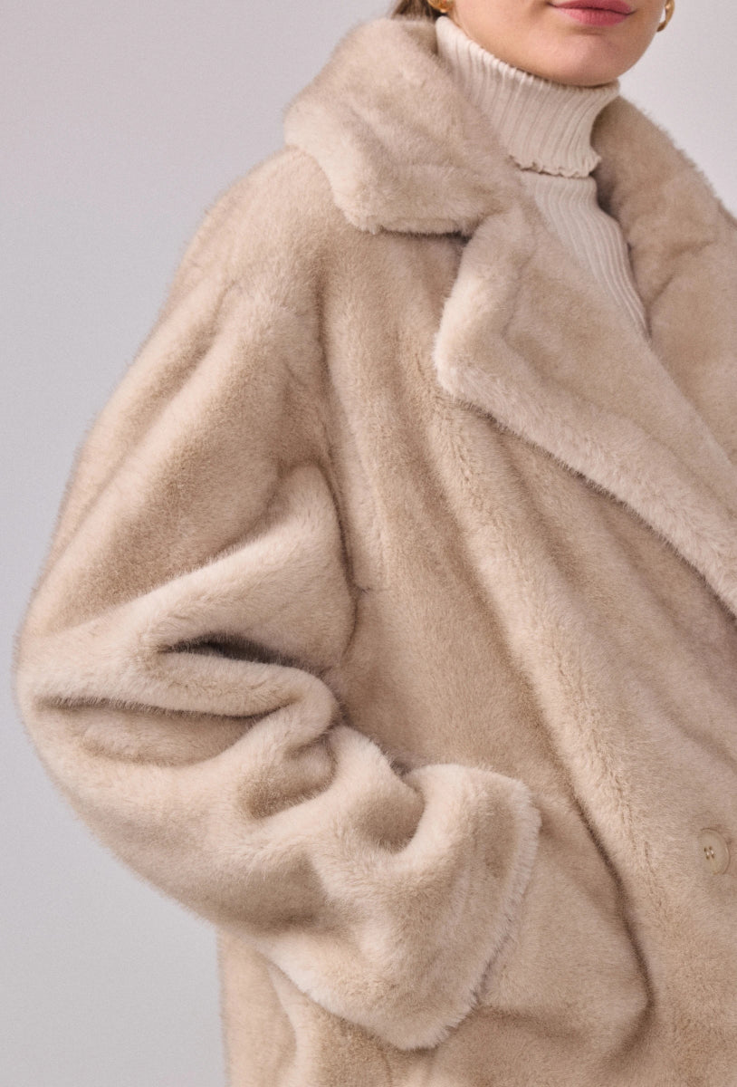 Manteau court en fourrure synthétique - RIVE GAUCHE