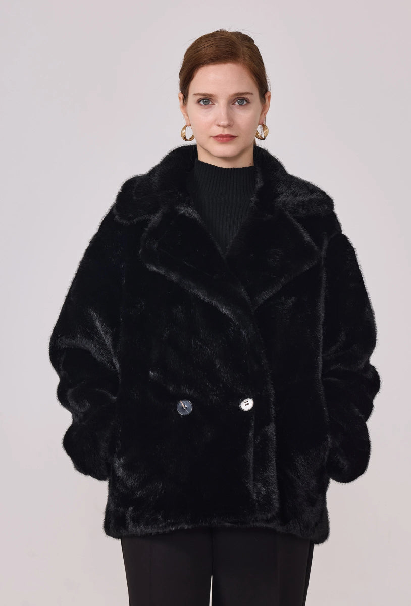 Manteau court en fourrure synthétique - RIVE GAUCHE