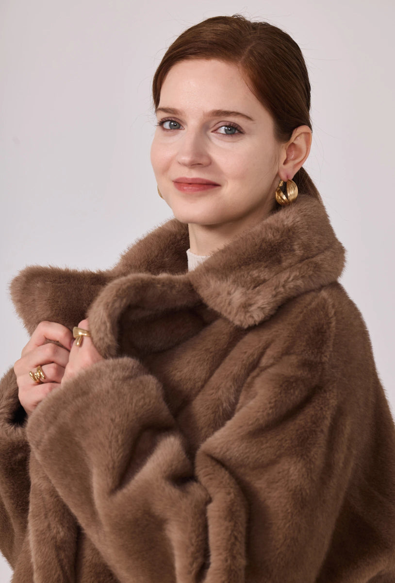 Manteau court en fourrure synthétique - RIVE GAUCHE