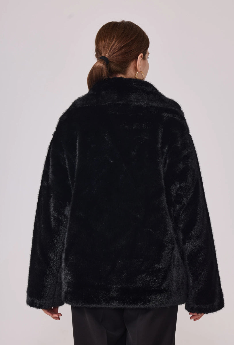 Manteau court en fourrure synthétique - RIVE GAUCHE