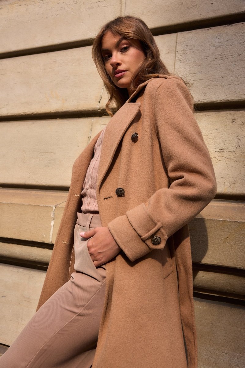 Manteau en laine avec boutons dorés - RIVE GAUCHE