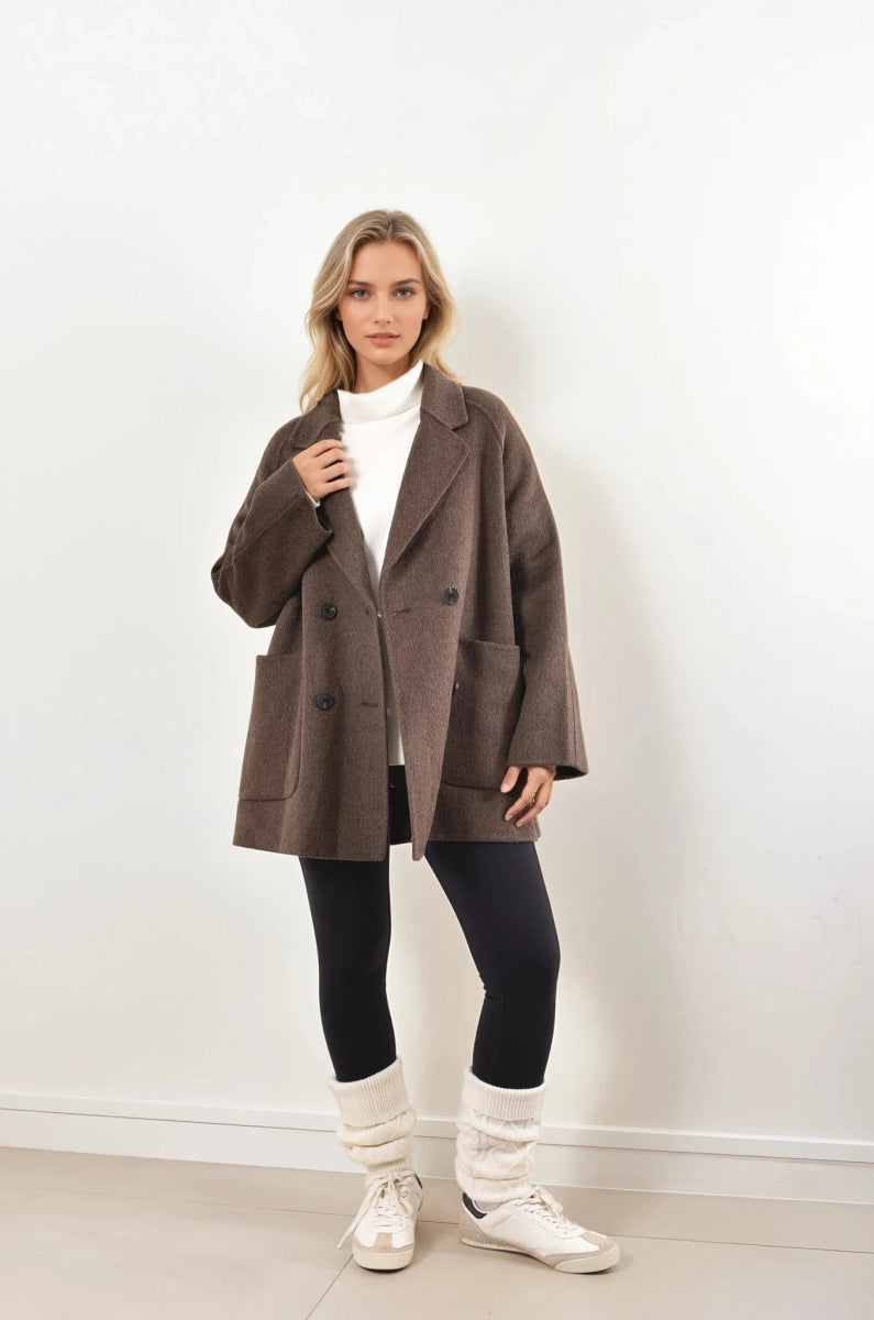 Manteau en laine mélangée marron - RIVE GAUCHE