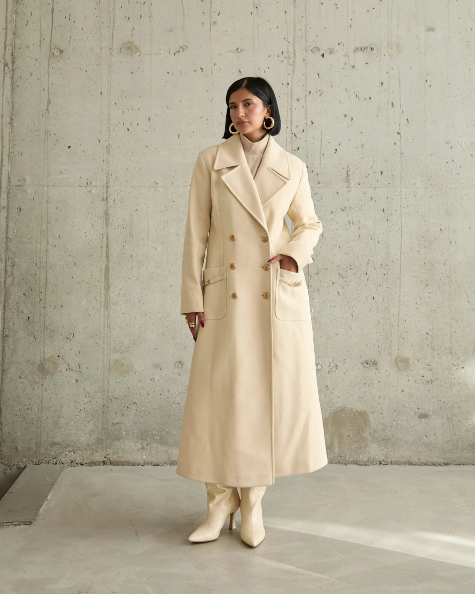 Manteau long à col tailleur Sissi - RIVE GAUCHE