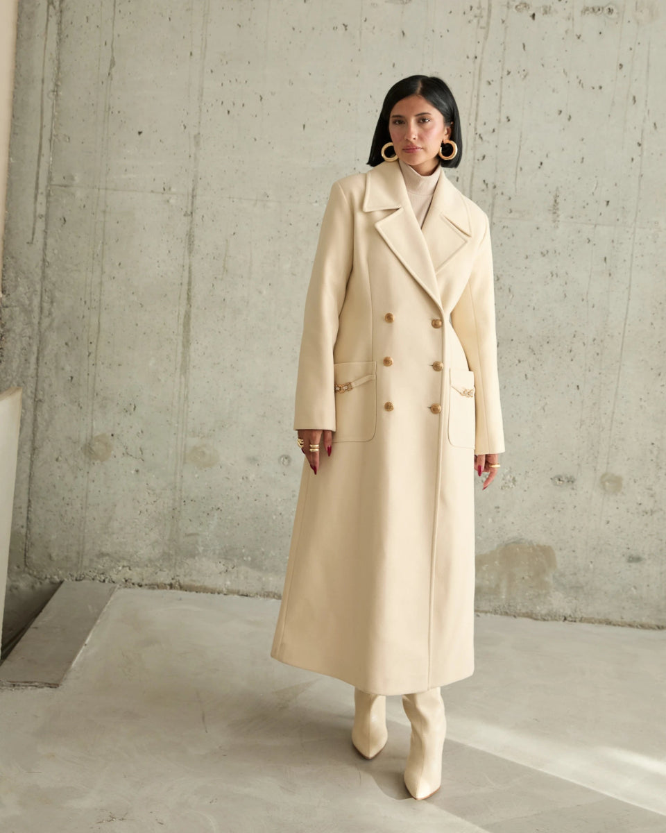 Manteau long à col tailleur Sissi - RIVE GAUCHE