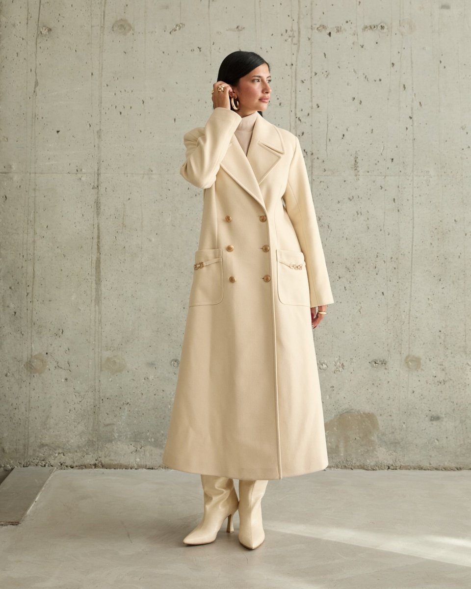 Manteau long à col tailleur Sissi - RIVE GAUCHE