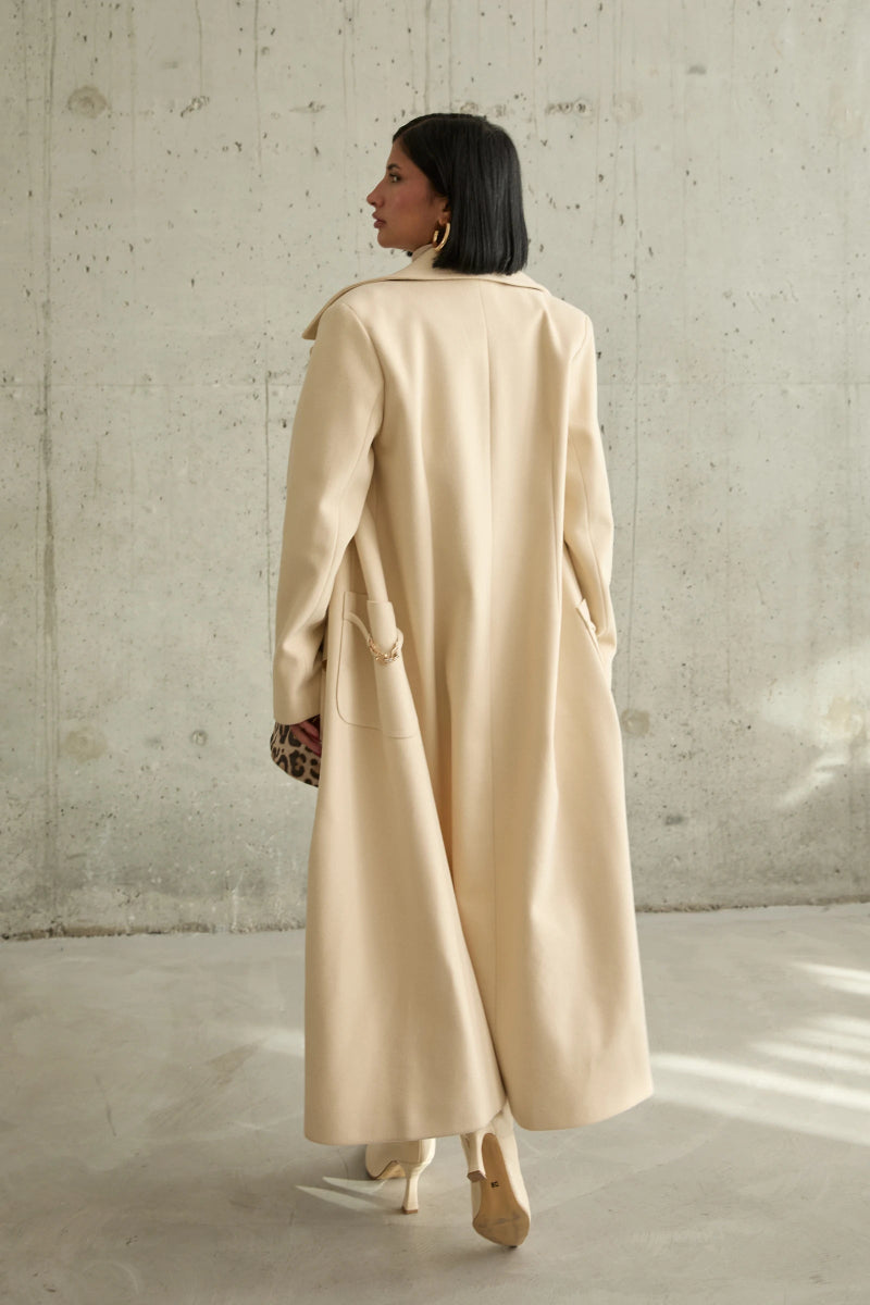 Manteau long à col tailleur Sissi - RIVE GAUCHE