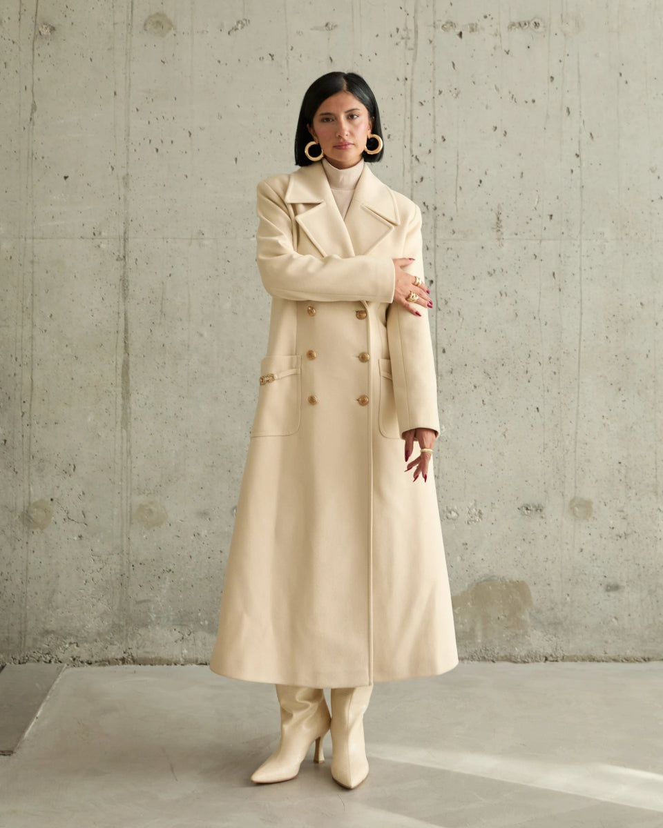 Manteau long à col tailleur Sissi - RIVE GAUCHE