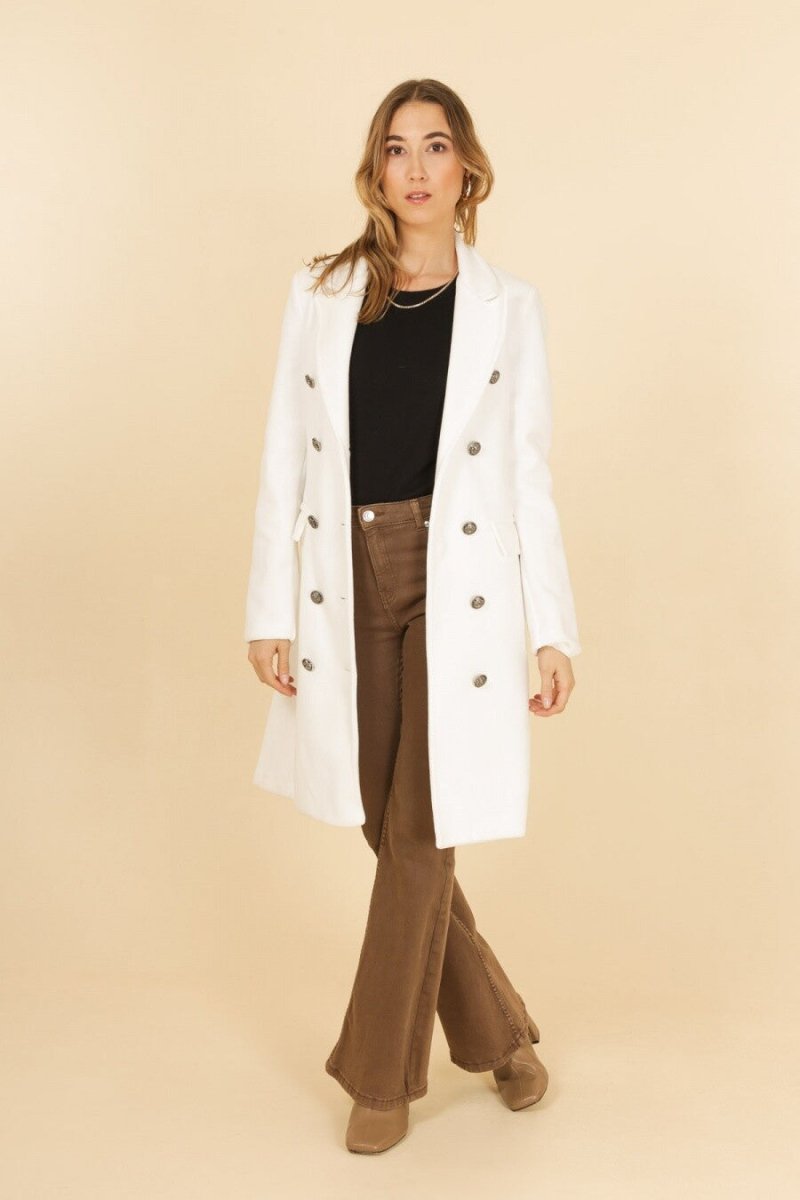 Manteau long à double boutonnage – Élégance intemporelle - RIVE GAUCHE