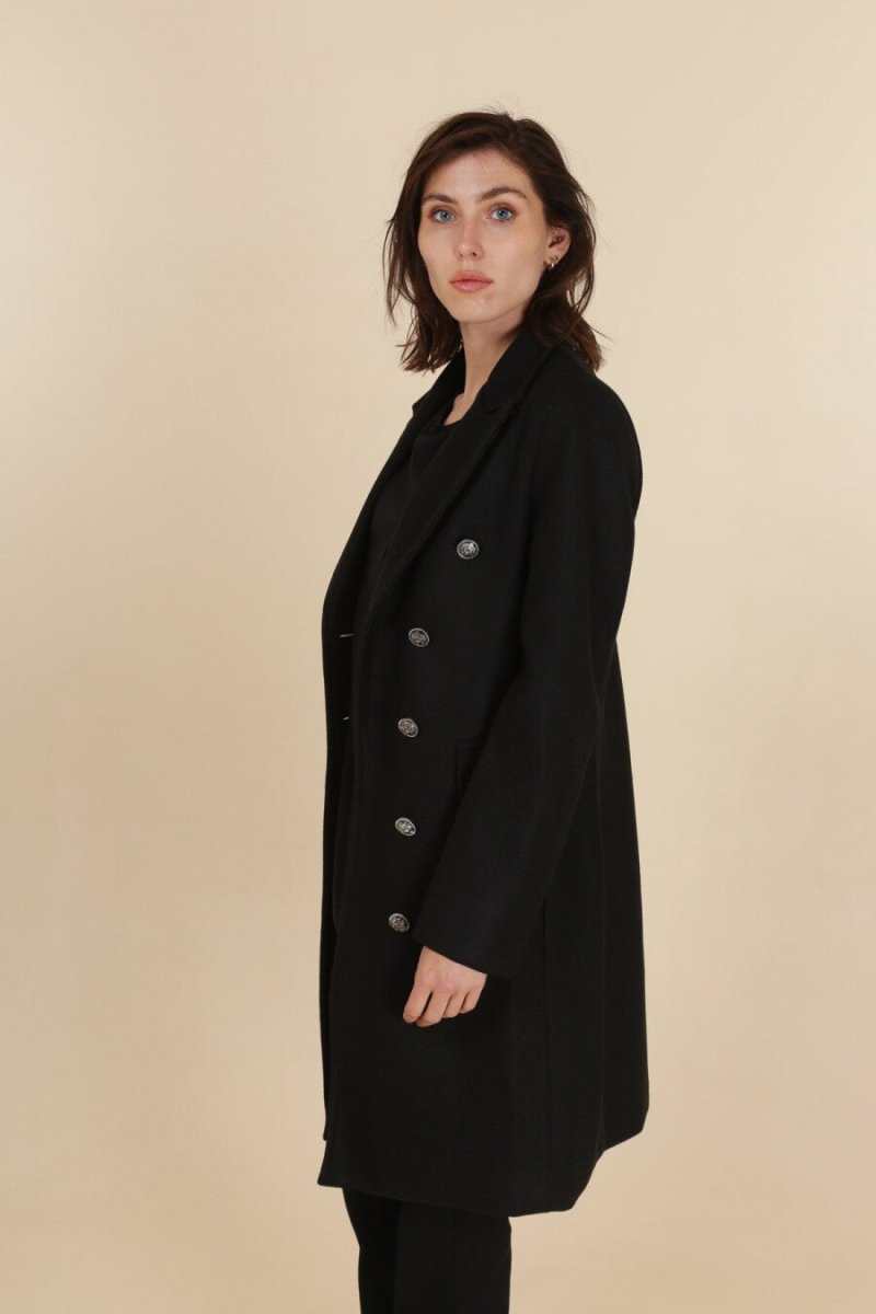 Manteau long à double boutonnage – Élégance intemporelle - RIVE GAUCHE