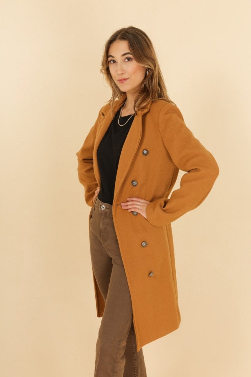 Manteau long à double boutonnage – Élégance intemporelle - RIVE GAUCHE