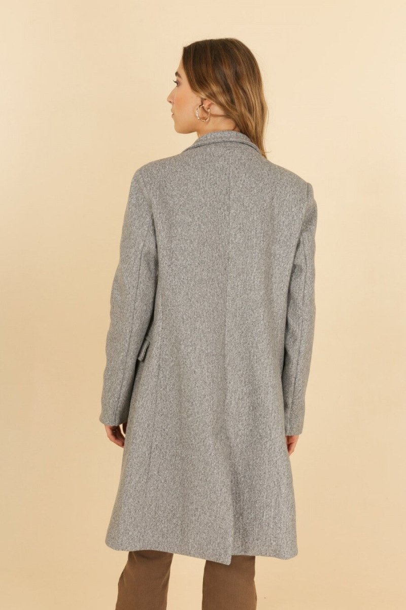 Manteau long à double boutonnage – Élégance intemporelle - RIVE GAUCHE